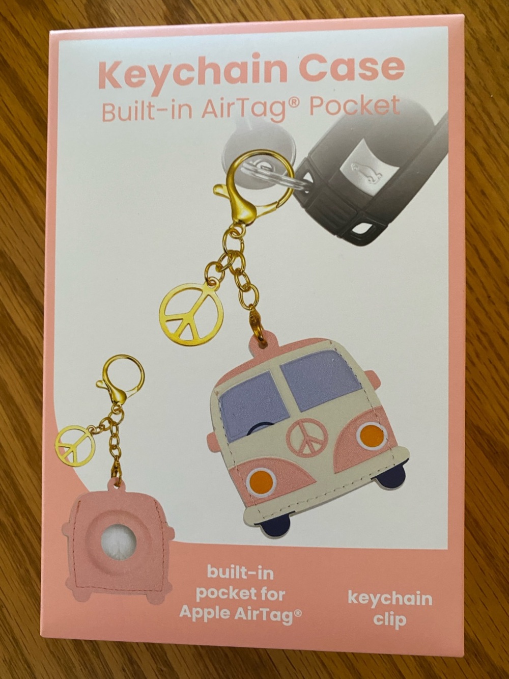 Keychain Case w/ Built-in AirTag Pocket Sunflower, Bus, Cowboy Boot Choose One - Picture 3 of 8